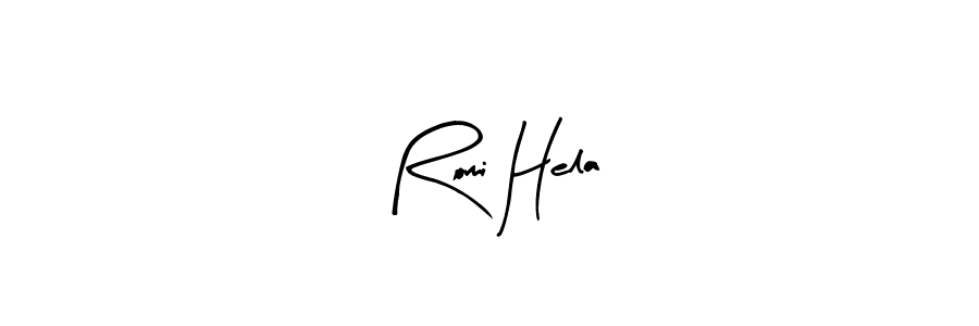 Romi Hela stylish signature style. Best Handwritten Sign (Arty Signature) for my name. Handwritten Signature Collection Ideas for my name Romi Hela. Romi Hela signature style 8 images and pictures png