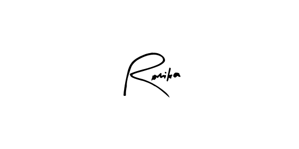 You should practise on your own different ways (Arty Signature) to write your name (Romika) in signature. don't let someone else do it for you. Romika signature style 8 images and pictures png