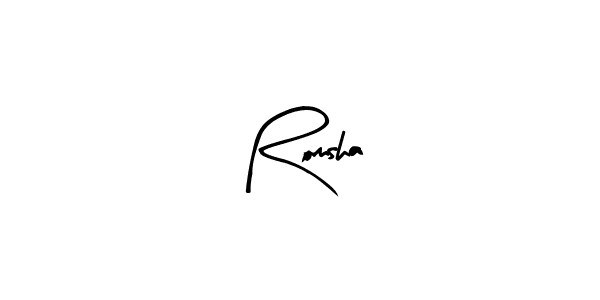 Romsha stylish signature style. Best Handwritten Sign (Arty Signature) for my name. Handwritten Signature Collection Ideas for my name Romsha. Romsha signature style 8 images and pictures png