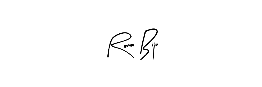 Use a signature maker to create a handwritten signature online. With this signature software, you can design (Arty Signature) your own signature for name Rona Biju. Rona Biju signature style 8 images and pictures png