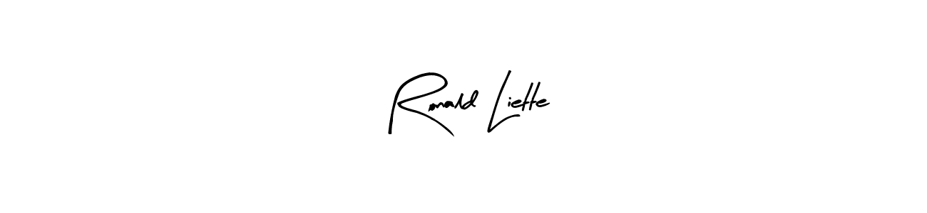 Similarly Arty Signature is the best handwritten signature design. Signature creator online .You can use it as an online autograph creator for name Ronald Liette. Ronald Liette signature style 8 images and pictures png