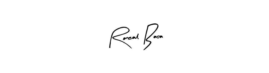 Make a beautiful signature design for name Roneal Basa. With this signature (Arty Signature) style, you can create a handwritten signature for free. Roneal Basa signature style 8 images and pictures png