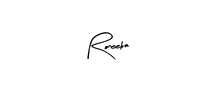 The best way (Arty Signature) to make a short signature is to pick only two or three words in your name. The name Roneeka include a total of six letters. For converting this name. Roneeka signature style 8 images and pictures png