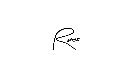 Create a beautiful signature design for name Rones. With this signature (Arty Signature) fonts, you can make a handwritten signature for free. Rones signature style 8 images and pictures png