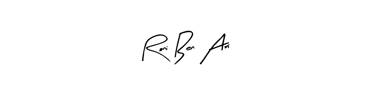 Also You can easily find your signature by using the search form. We will create Roni Ben Ari name handwritten signature images for you free of cost using Arty Signature sign style. Roni Ben Ari signature style 8 images and pictures png