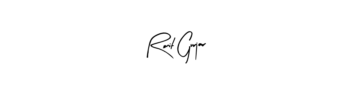 Use a signature maker to create a handwritten signature online. With this signature software, you can design (Arty Signature) your own signature for name Ronit Gurjar. Ronit Gurjar signature style 8 images and pictures png