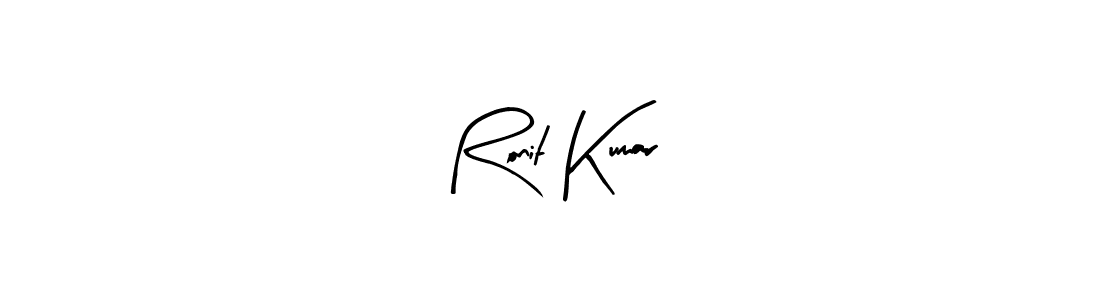 Create a beautiful signature design for name Ronit Kumar. With this signature (Arty Signature) fonts, you can make a handwritten signature for free. Ronit Kumar signature style 8 images and pictures png