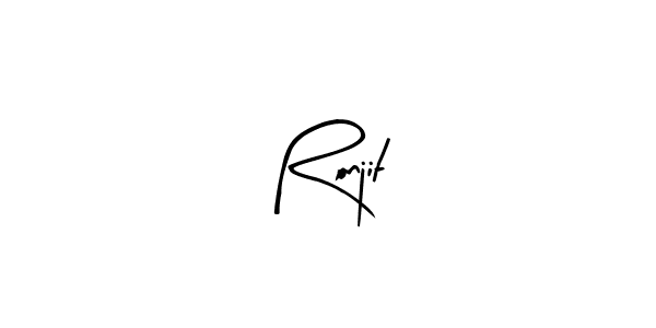 Similarly Arty Signature is the best handwritten signature design. Signature creator online .You can use it as an online autograph creator for name Ronjit. Ronjit signature style 8 images and pictures png