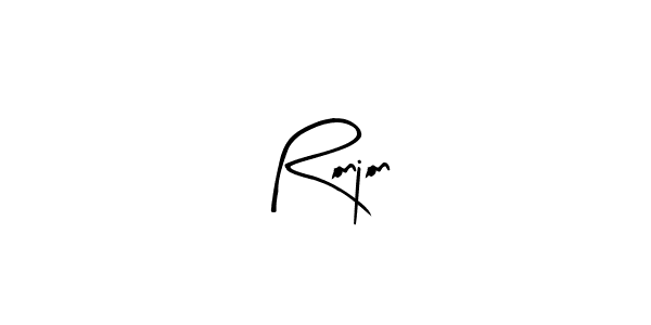 Make a beautiful signature design for name Ronjon. With this signature (Arty Signature) style, you can create a handwritten signature for free. Ronjon signature style 8 images and pictures png