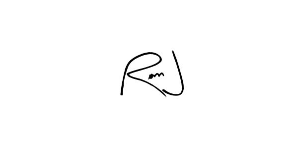 Ronn J stylish signature style. Best Handwritten Sign (Arty Signature) for my name. Handwritten Signature Collection Ideas for my name Ronn J. Ronn J signature style 8 images and pictures png