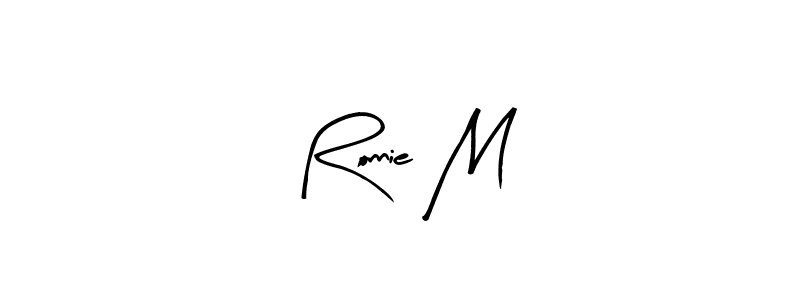 Make a beautiful signature design for name Ronnie M. Use this online signature maker to create a handwritten signature for free. Ronnie M signature style 8 images and pictures png