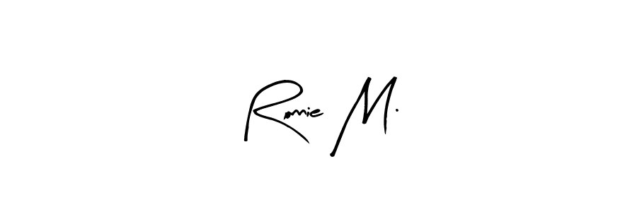 This is the best signature style for the Ronnie M. name. Also you like these signature font (Arty Signature). Mix name signature. Ronnie M. signature style 8 images and pictures png