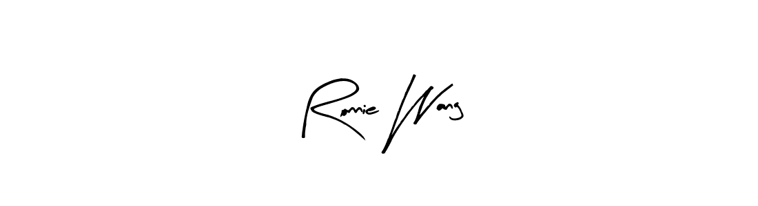 You should practise on your own different ways (Arty Signature) to write your name (Ronnie Wang) in signature. don't let someone else do it for you. Ronnie Wang signature style 8 images and pictures png