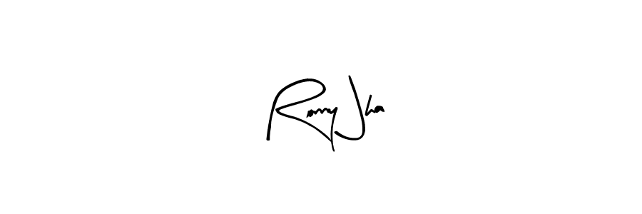 Ronny Jha stylish signature style. Best Handwritten Sign (Arty Signature) for my name. Handwritten Signature Collection Ideas for my name Ronny Jha. Ronny Jha signature style 8 images and pictures png