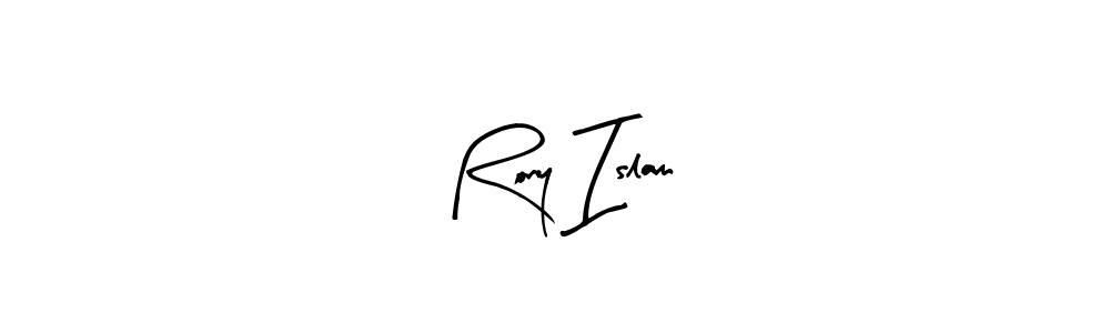 Rony Islam stylish signature style. Best Handwritten Sign (Arty Signature) for my name. Handwritten Signature Collection Ideas for my name Rony Islam. Rony Islam signature style 8 images and pictures png