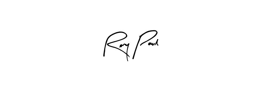 Make a beautiful signature design for name Rony Paul. Use this online signature maker to create a handwritten signature for free. Rony Paul signature style 8 images and pictures png