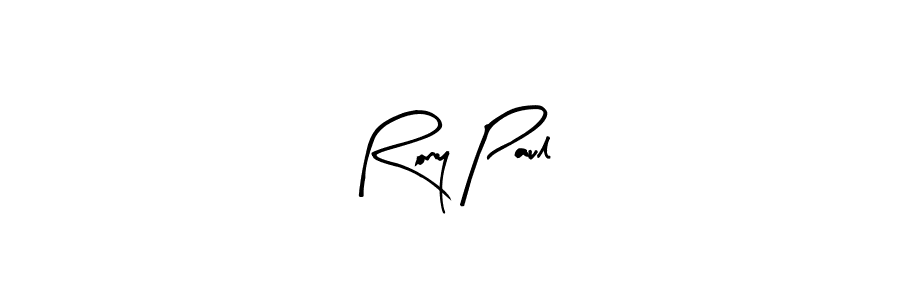 Once you've used our free online signature maker to create your best signature Arty Signature style, it's time to enjoy all of the benefits that Rony Paul name signing documents. Rony Paul signature style 8 images and pictures png