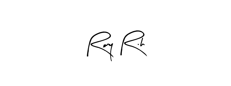 How to make Rony R.h name signature. Use Arty Signature style for creating short signs online. This is the latest handwritten sign. Rony R.h signature style 8 images and pictures png