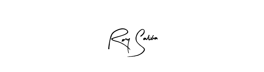 Use a signature maker to create a handwritten signature online. With this signature software, you can design (Arty Signature) your own signature for name Rony Saliba. Rony Saliba signature style 8 images and pictures png