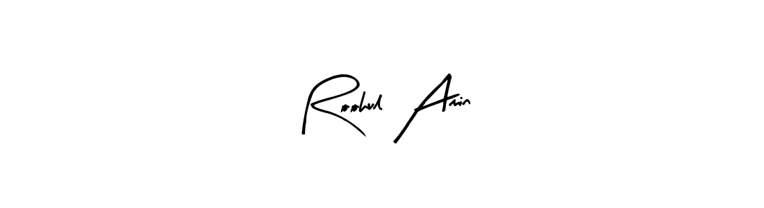 Design your own signature with our free online signature maker. With this signature software, you can create a handwritten (Arty Signature) signature for name Roohul Amin. Roohul Amin signature style 8 images and pictures png