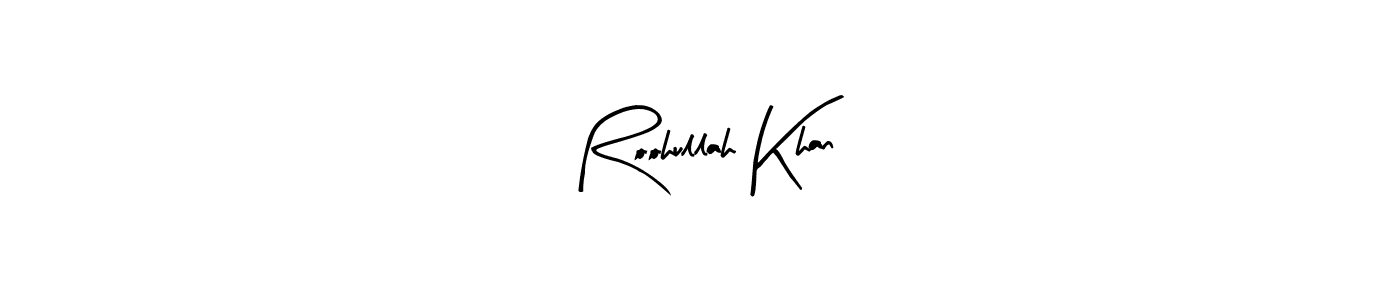 Make a short Roohullah Khan signature style. Manage your documents anywhere anytime using Arty Signature. Create and add eSignatures, submit forms, share and send files easily. Roohullah Khan signature style 8 images and pictures png