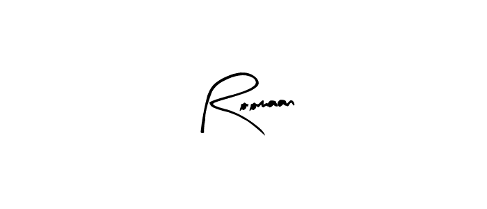 Design your own signature with our free online signature maker. With this signature software, you can create a handwritten (Arty Signature) signature for name Roomaan. Roomaan signature style 8 images and pictures png