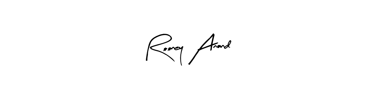 Use a signature maker to create a handwritten signature online. With this signature software, you can design (Arty Signature) your own signature for name Rooney Anand. Rooney Anand signature style 8 images and pictures png