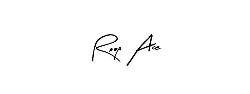 if you are searching for the best signature style for your name Roop Ace. so please give up your signature search. here we have designed multiple signature styles  using Arty Signature. Roop Ace signature style 8 images and pictures png