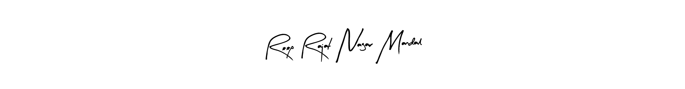 It looks lik you need a new signature style for name Roop Rajat Nagar Mandal. Design unique handwritten (Arty Signature) signature with our free signature maker in just a few clicks. Roop Rajat Nagar Mandal signature style 8 images and pictures png