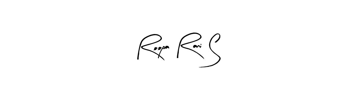 You should practise on your own different ways (Arty Signature) to write your name (Roopa Rani S) in signature. don't let someone else do it for you. Roopa Rani S signature style 8 images and pictures png