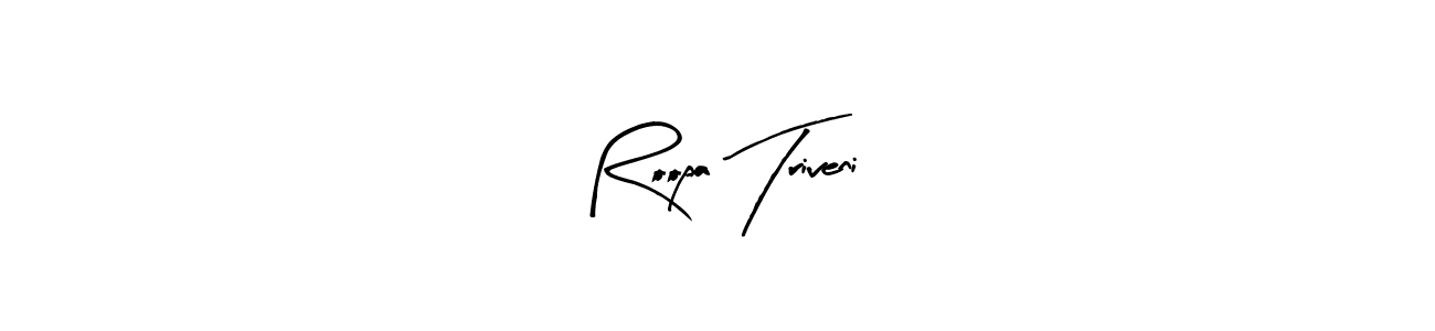Make a beautiful signature design for name Roopa Triveni. With this signature (Arty Signature) style, you can create a handwritten signature for free. Roopa Triveni signature style 8 images and pictures png