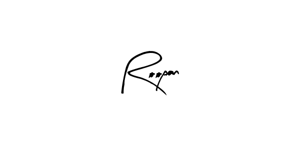 The best way (Arty Signature) to make a short signature is to pick only two or three words in your name. The name Roopan include a total of six letters. For converting this name. Roopan signature style 8 images and pictures png