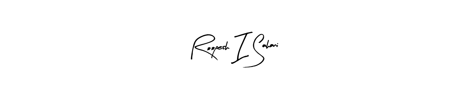 Similarly Arty Signature is the best handwritten signature design. Signature creator online .You can use it as an online autograph creator for name Roopesh I Sahani. Roopesh I Sahani signature style 8 images and pictures png