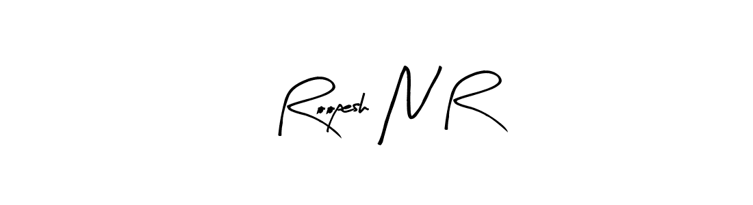 This is the best signature style for the Roopesh N R name. Also you like these signature font (Arty Signature). Mix name signature. Roopesh N R signature style 8 images and pictures png