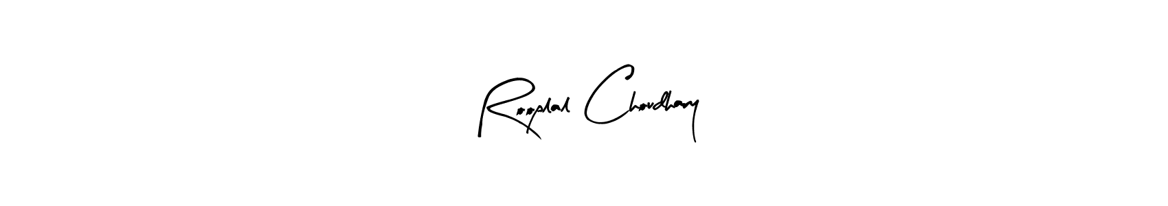 Arty Signature is a professional signature style that is perfect for those who want to add a touch of class to their signature. It is also a great choice for those who want to make their signature more unique. Get Rooplal Choudhary name to fancy signature for free. Rooplal Choudhary signature style 8 images and pictures png