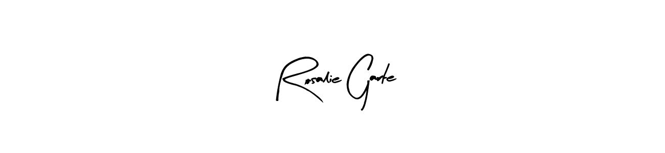 How to make Rosalie Garte name signature. Use Arty Signature style for creating short signs online. This is the latest handwritten sign. Rosalie Garte signature style 8 images and pictures png