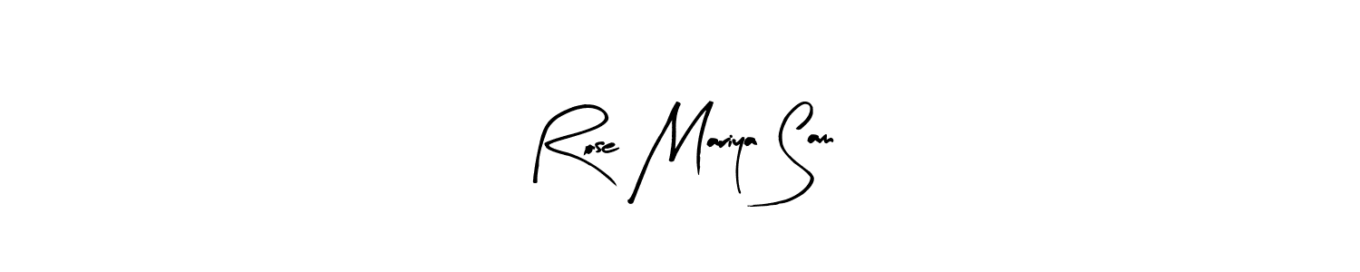 Arty Signature is a professional signature style that is perfect for those who want to add a touch of class to their signature. It is also a great choice for those who want to make their signature more unique. Get Rose Mariya Sam name to fancy signature for free. Rose Mariya Sam signature style 8 images and pictures png