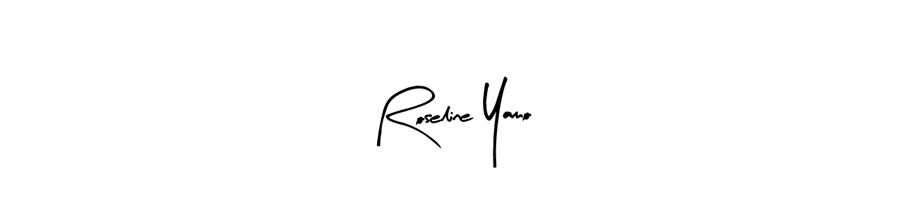 Use a signature maker to create a handwritten signature online. With this signature software, you can design (Arty Signature) your own signature for name Roseline Yamo. Roseline Yamo signature style 8 images and pictures png