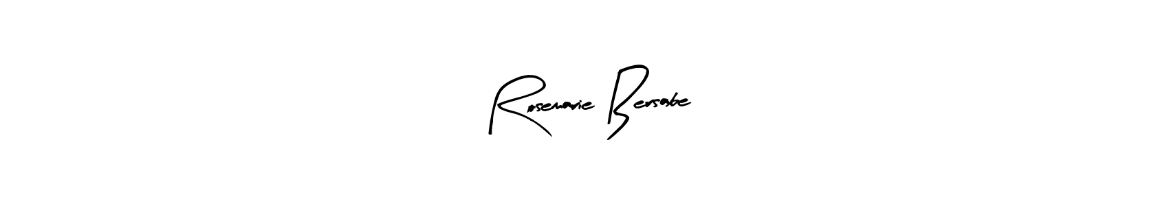 How to make Rosemarie Bersabe name signature. Use Arty Signature style for creating short signs online. This is the latest handwritten sign. Rosemarie Bersabe signature style 8 images and pictures png