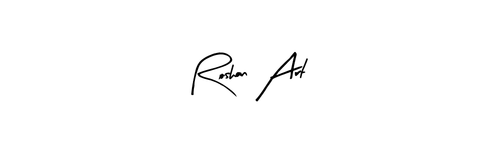 Make a beautiful signature design for name Roshan Art. With this signature (Arty Signature) style, you can create a handwritten signature for free. Roshan Art signature style 8 images and pictures png