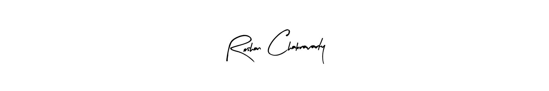 Roshan Chakravarty stylish signature style. Best Handwritten Sign (Arty Signature) for my name. Handwritten Signature Collection Ideas for my name Roshan Chakravarty. Roshan Chakravarty signature style 8 images and pictures png