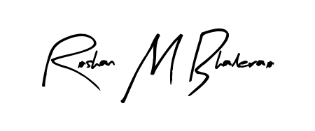 Designed for modern professionals: Roshan M Bhalerao name signature crafted with Arty Signature script. Ready for digital PDF workflows. Roshan M Bhalerao signature style 8 images and pictures png