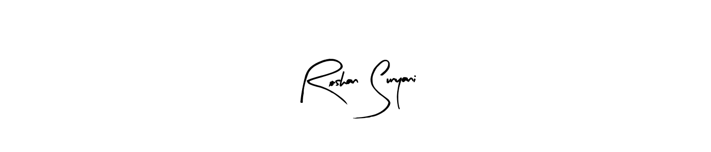 How to make Roshan Sunyani signature? Arty Signature is a professional autograph style. Create handwritten signature for Roshan Sunyani name. Roshan Sunyani signature style 8 images and pictures png
