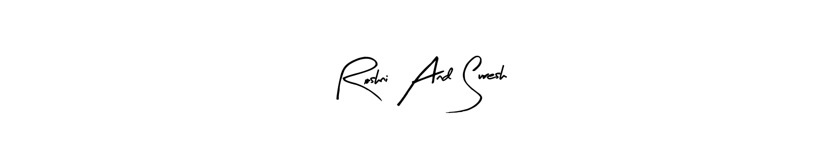 How to Draw Roshni And Suresh signature style? Arty Signature is a latest design signature styles for name Roshni And Suresh. Roshni And Suresh signature style 8 images and pictures png