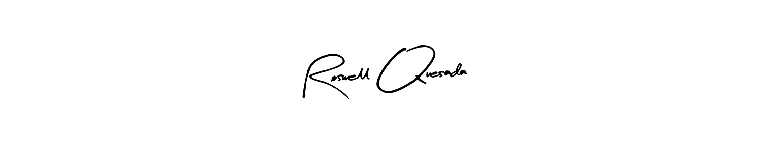 It looks lik you need a new signature style for name Roswell Quesada. Design unique handwritten (Arty Signature) signature with our free signature maker in just a few clicks. Roswell Quesada signature style 8 images and pictures png