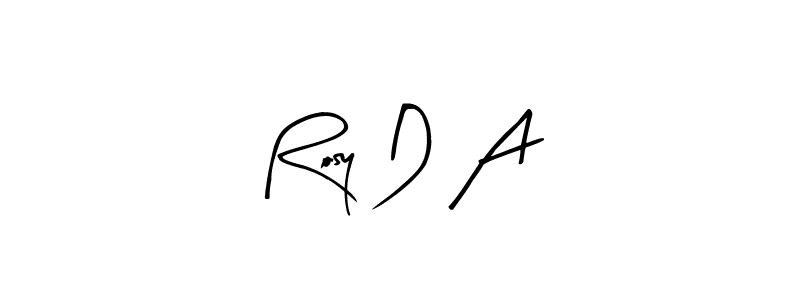 Also we have Rosy D A name is the best signature style. Create professional handwritten signature collection using Arty Signature autograph style. Rosy D A signature style 8 images and pictures png