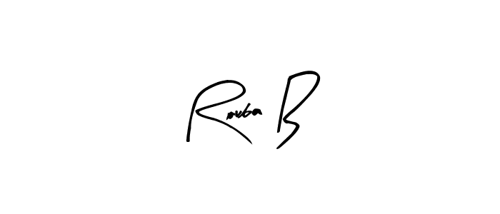 You can use this online signature creator to create a handwritten signature for the name Rouba B. This is the best online autograph maker. Rouba B signature style 8 images and pictures png