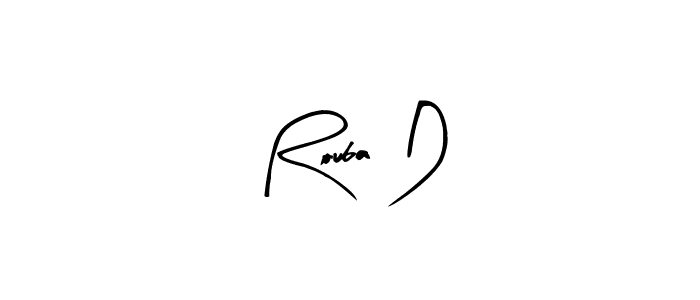How to make Rouba D signature? Arty Signature is a professional autograph style. Create handwritten signature for Rouba D name. Rouba D signature style 8 images and pictures png