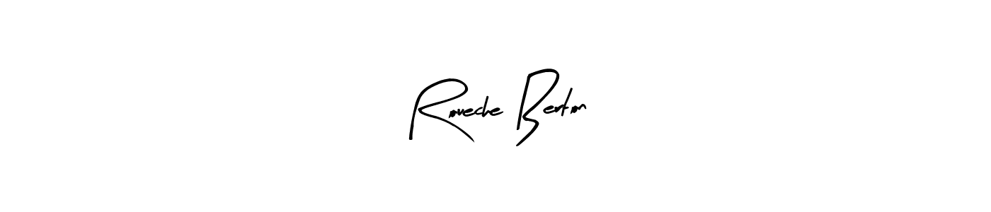 Arty Signature is a professional signature style that is perfect for those who want to add a touch of class to their signature. It is also a great choice for those who want to make their signature more unique. Get Roueche Berton name to fancy signature for free. Roueche Berton signature style 8 images and pictures png