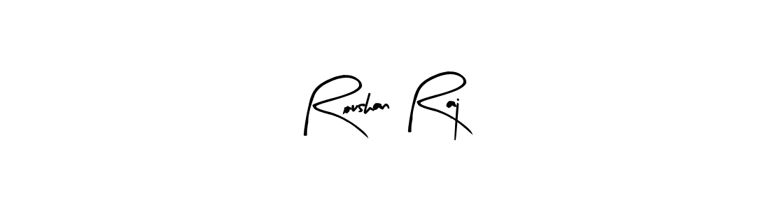 The best way (Arty Signature) to make a short signature is to pick only two or three words in your name. The name Roushan Raj include a total of six letters. For converting this name. Roushan Raj signature style 8 images and pictures png